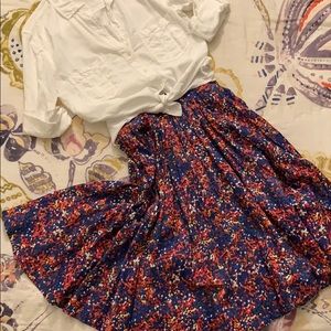 Multicolor dots circle skirt